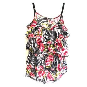 Floral Flowy Frills Tank